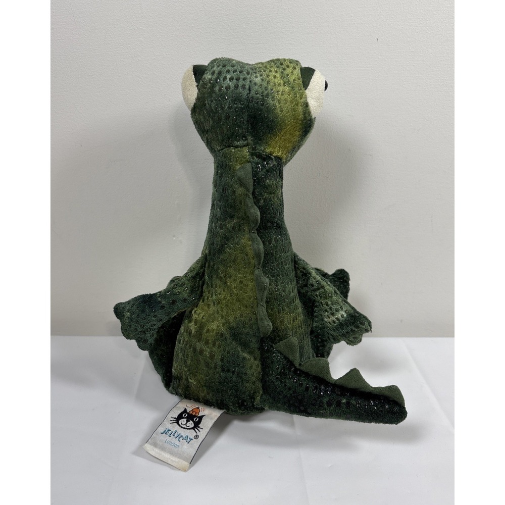 JELLYCAT Larry Lizard Retired RARE Plush Stuffed Toy Animal 11" Green Gary Gecho - Picture 4 of 9